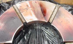 Varnish Deposits on Turbine Thrust Bearing